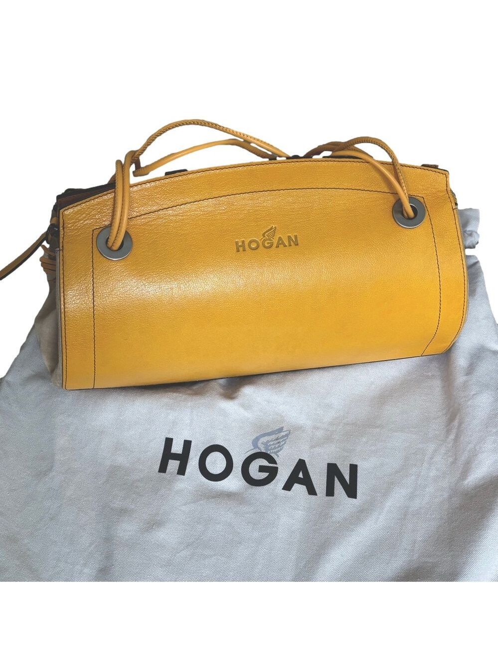 Hogan by Tod’s Mustard Leather Shoulder Bag - Picture 2 of 9